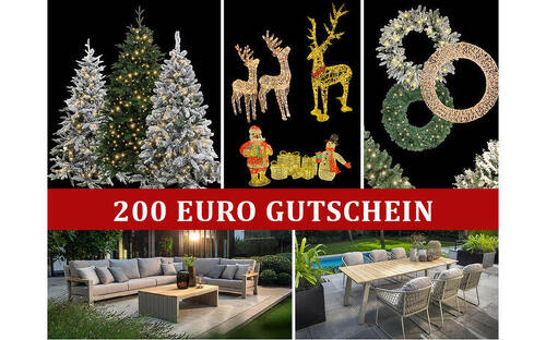 200 € Gutschein - Weihnachtsartikel und Gartenartikel